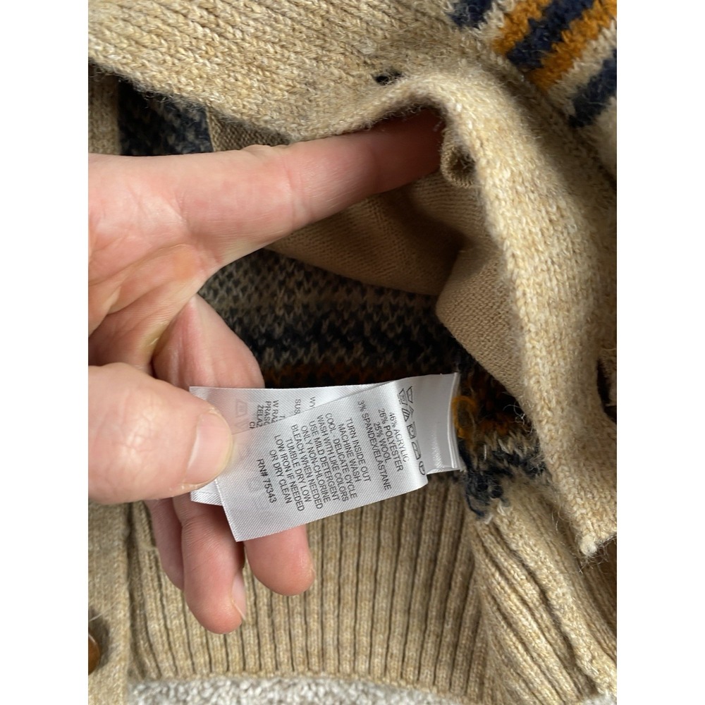 Aspen Collection Acrylic/Wool Aztec Button Up Jacket Cost Mens Small Preppy Dad - Picture 6 of 11